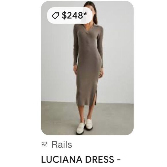 Rails Luciana Cotton Silk Dress Medium - Picture 4 of 8